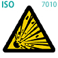 爆発物・爆発性物質（ISO 7010)