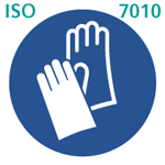 保護手袋着用（ISO 7010）