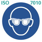安全眼鏡着用（ISO 7010）