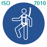 安全ハーネスの着用（ISO 7010）
