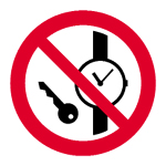 金属・時計等の持込禁止
