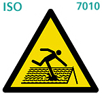 壊れやすい屋根/屋上部（ISO 7010)