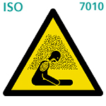窒息性雰囲気（ISO 7010)
