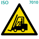 フォークリフトほか産業用車両（ISO 7010)