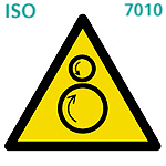 二重反転ローラー部（ISO 7010)