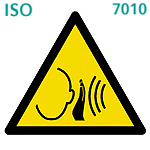 突発性騒音（ISO 7010)