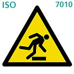 つまずき（障害物・段差）（ISO 7010)